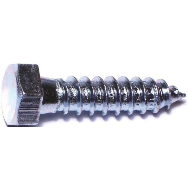 Midwest Fastener Lag Screw, 1/2 in, 2 in, Zinc Plated Hex Hex Drive 01330